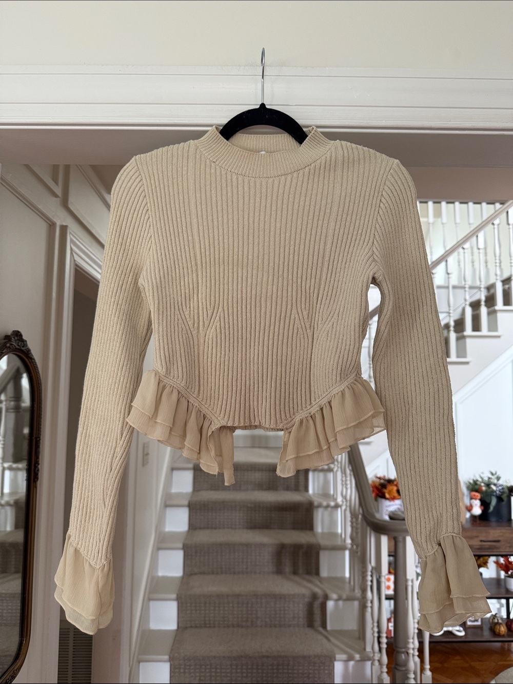 Zara Ruffle Detail Sweater